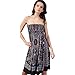 Shawhuaa Womens Bohemian Vintage Tube Dress Summer Casual Beachwear Medium Black