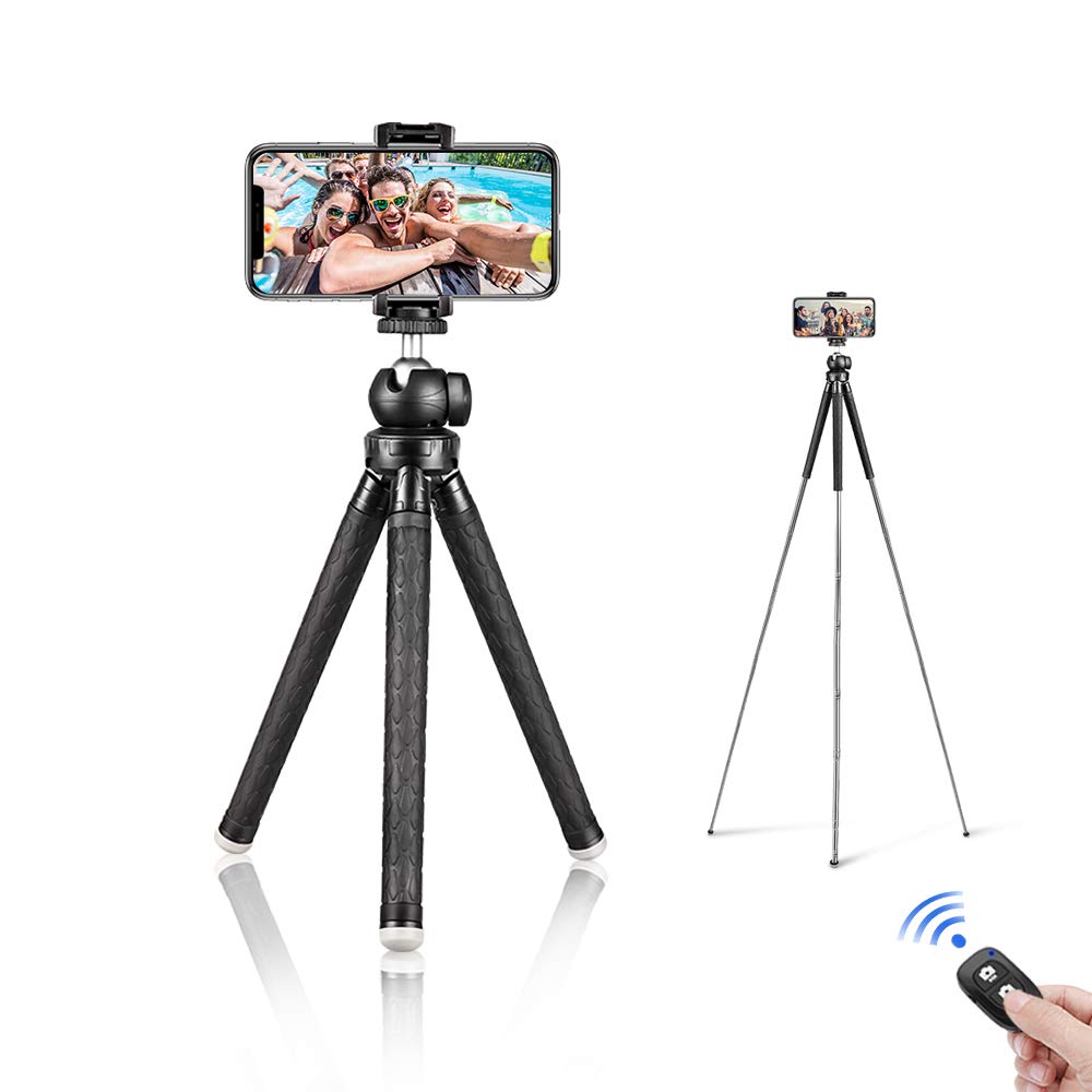 Aureday 39.5” Cell Phone Tripod, Portable Extendable