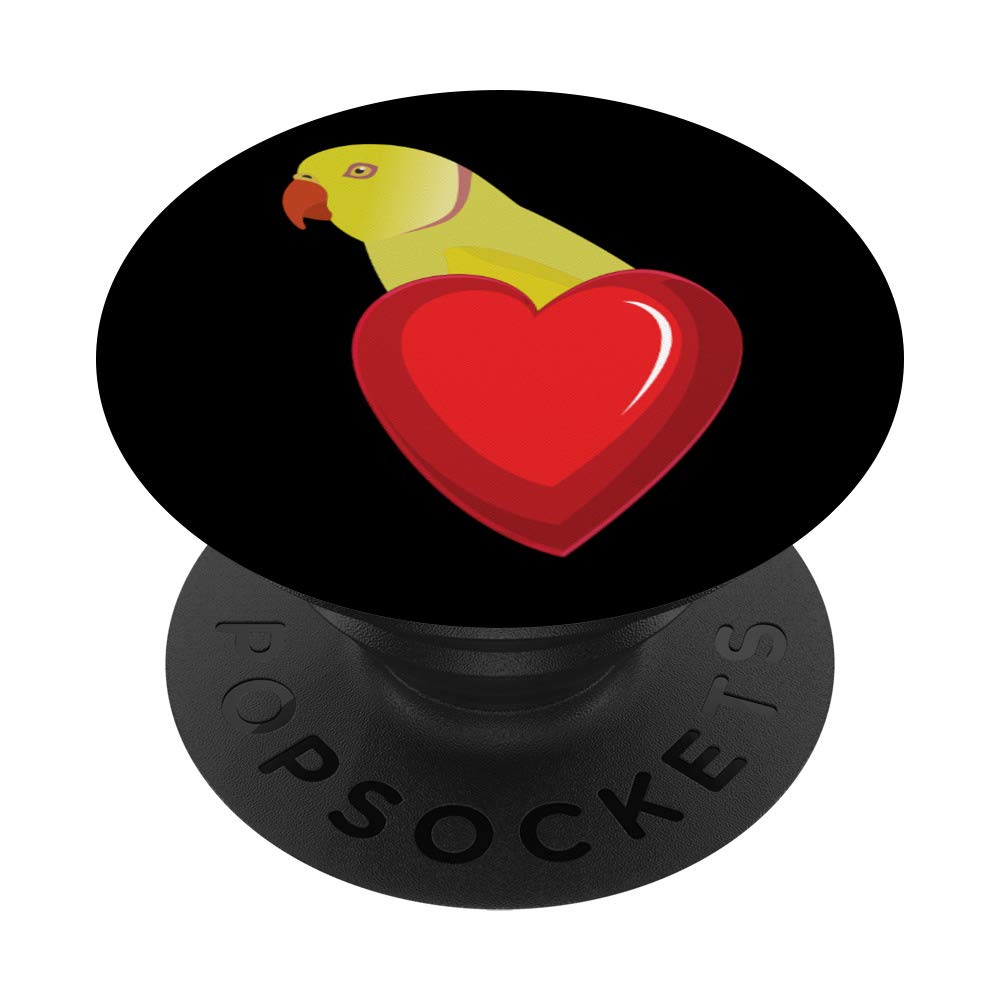 Indian Ringneck Alexandrine Parrot Parakeet Heart Pocket PopSockets PopGrip: Swappable Grip for Phones & Tablets