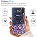 Galaxy Note 5 Liquid Case with HD Screen Protector for Girls Women,LeYi Cute Design Shiny Glitter Moving Quicksand Clear TPU Protective Phone Case Cover for Samsung Galaxy Note 5 ZX Purple