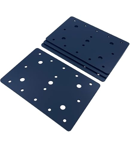 OTTFF 6-Pack Black Steel Mending Plate – 6-1/2" X 2-5/8" Flat Repair Bracket, 2.9mm Thick, 8 Screw Holes For Furniture & Wood Joints
