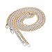 Mtlee 47 Inches DIY Iron Flat Chain Strap Shoulder Cross Body Bag Handbag Purse Replacement Chain Set with 2 Pieces Buckles (Gold and Silver)