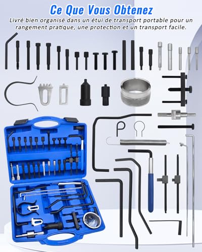 BOVIEER Engine Timing Adjustment Tool Kit, Camshaft and Crankshaft Adjustment Tool Set Compatible with Peugeot, Citroen, Diesel & Petrol Engines PSA Dual TDI HDI PSA