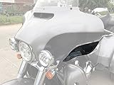 Black Adjustable Side Wings Air Deflectors ABS Fairing Side Cover Shield For Harley Davidson Touring Glide FL 2014-2017 15 16