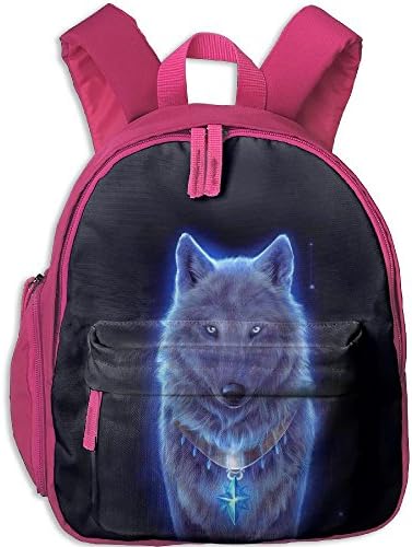 Shine Wolf 3D Print DIY Students Schoolbags Zip-up Bookbag School Bags Backbag For Youth Girls Boys