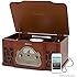 Electrohome Winston Vinyl Record Player 3-in-1 Classic Turntable Natural Wood Stereo System, AM/FM Radio, CD, and AUX Input for Smartphones, Tablets, and MP3 players (EANOS501)