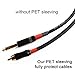 25ft - 3/4 inch PET Expandable Braided Sleeving – Black – Alex Tech Braided Cable Sleeve
