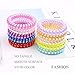 10 Pcs Spiral Traceless Elastic Hair Coils, Colorful Waterproof No Crease Phone Cord Hair Ties for Women Girls (Color A)