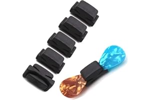 FENGTAIKE 5pcs Rubber Headstock Guitar Pick Holder - Securely Attach Between 3rd & 4th Strings for Guitar, Bass, Ukulele, Banjo and Mandolin
