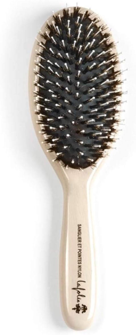 Pneumatic Hair Brush With 11 Rows Made From 100% Wild Boar Bristle