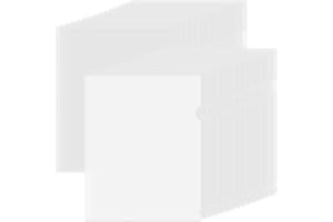 EEHZTSI 36-Pack L-Type Plastic File Folders, Transparent Clear Project Folder with US Letter Size, L-Open Plastic Sleeves for Home, School and Office