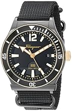 Salvatore Ferragamo Men's FF3200015 FERRAGAMO 1898 Sport Analog Display Quartz Black Watch