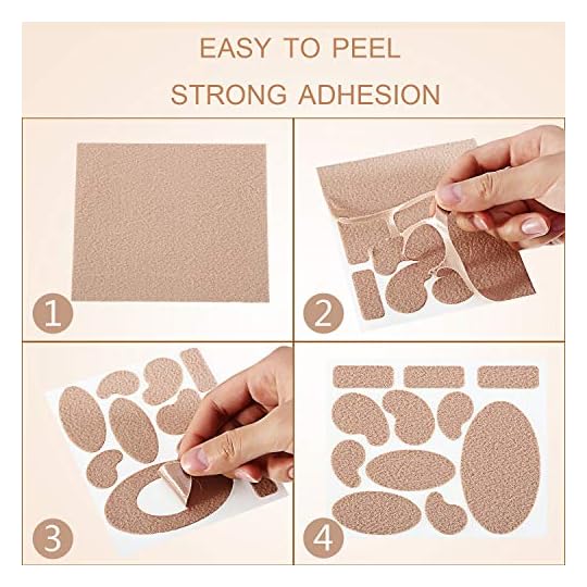 Chuangdi 264 Pieces Moleskin Tape Flannel Adhesive Pads Moleskin for