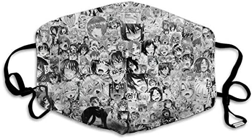WENYIFANG Dust Mask for Women and Men Ahegao Printed Anti Pollution Face Mask Anti-dust Mouth Mask