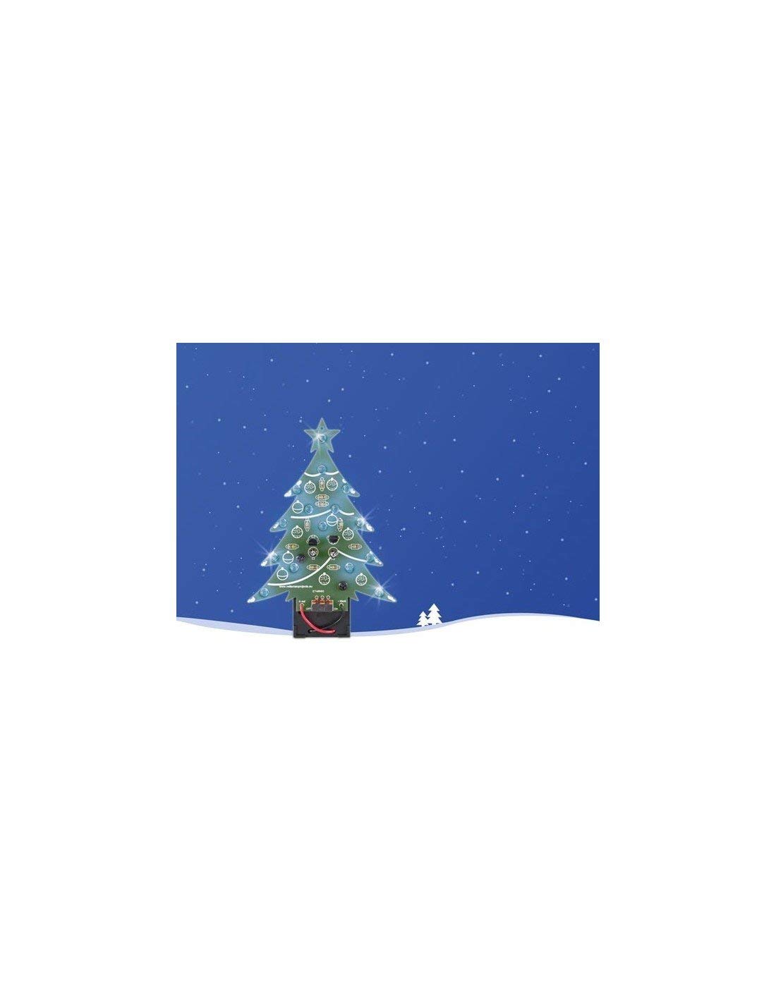 Velleman MK100B Christmas Tree Blue LED Version with On/Off Switch, Multi-Colour