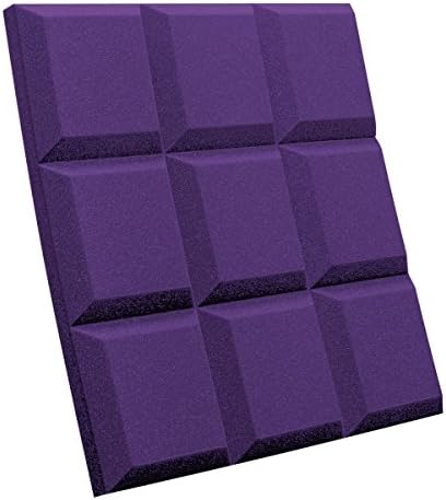 Auralex Acoustics Sound Damping Products, Purple, SonoFlat Grid Purple-16 Panels-2" x 24" x 24" (SGRID22PUR)