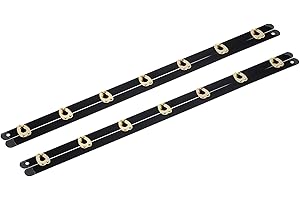 uxcell 2 Set Corset Busk, 14 Inch Black Steel Boning Support with Gold Buttons Spring Steel Corset Busk Corset Boning for Sew