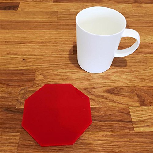 Super Cool Creations Coasters - Octagonal - Red - 8 Set