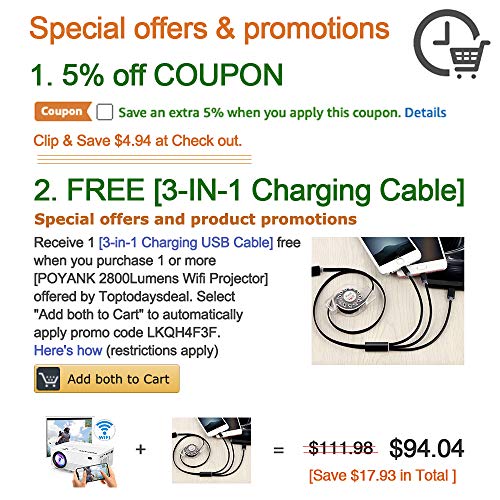 1 Projector+POYANK+Wireless+Compatible+Supported