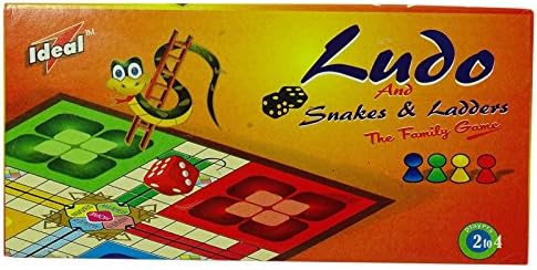 IDEAL TOYS Ludo Snakes &amp; Ladders Board Game 2 To 4 Players Children Above 5 Year