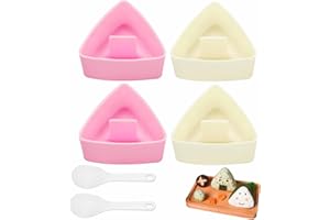 LinamHoz 4 Pcs Onigiri Triangle Rice Ball Maker, DIY Onigiri Molds Non-Stick and Easy to Clean, Japanese Sushi Maker Press Mo