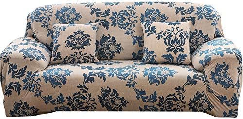 PengXiang Stretch Slipcovers, Chair Loveseat Sofa Covers, Furniture Protector with Elastic Bottom, Anti-Slip Foams, 1 Piece Couch Shield, Polyester Spandex Fabric