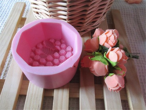 Moldiy Bee Honeycomb Shape Silicone Soap Art Craft Mold Wedding,Party,Gift - Thumbnail 4