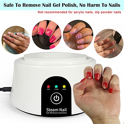 Upgraded Steam Nail Polish Remover Machine, Gel Nail Steamer with Color