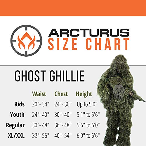 image for Arcturus Ghost Youth Ghillie Suit | Dense, Double-Stitched Design | Ca