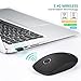 Slim Wireless Mouse,2.4G Ultra Thin Computer Mouse With Nano Receiver, Noiseless and Silent Click ,Travel Portable Mice for Laptop,Mac,Notebook,PC and Tablet (1 Battery For Bonus)