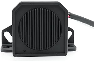 YUESONIC White Noise Reversing Alarm – Adjustable 85/90/95/100dB for Vehicle Safety (Black-4 PCS)