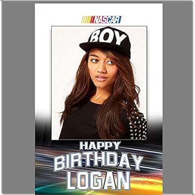 Nascar Speed Birthday Party Selfie Frame Social Media Frame Photo Booth Prop Poster