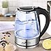 happybeefalo Electric Kettle Glass Kettle Water Pot Boiler Big Kettle Auto-Shut-Off 1800W 1800ml 220V