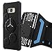 LOVPHONE Samsung Galaxy S8/S9 Armband & Armour Case Set with QuickMount Sport Running Armband + Premium Protective Case with Kickstand for Galaxy S8/S9,Soft Elastic Strap with Key Holder(Black)-L