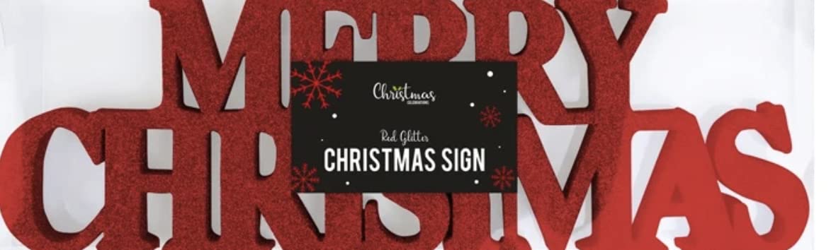 Red Merry Christmas Sign