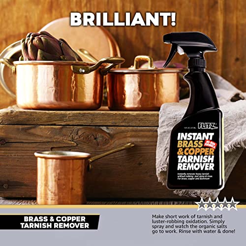 Flitz Brass and Copper Tarnish Remover, Powerful Organic Formula That
