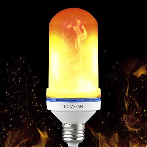 LED Flame Bulb, DOMEZAN E26 Flickering Flames Effect Light 99pcs 2835 LED Beads Vintage Atmosphere for Bar, Hotel, Night Clubs, Restaurant, Coffee Shop