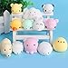 Outee Mochi Animal Squishies Toys, 12 Pcs Soft Squishies Rabbit Mochi Squishies Stretchy Sheep Squishies Toys Squeeze Animals Kawaii Squishies Stretchy Animal Toys Mini Squishies Random Color