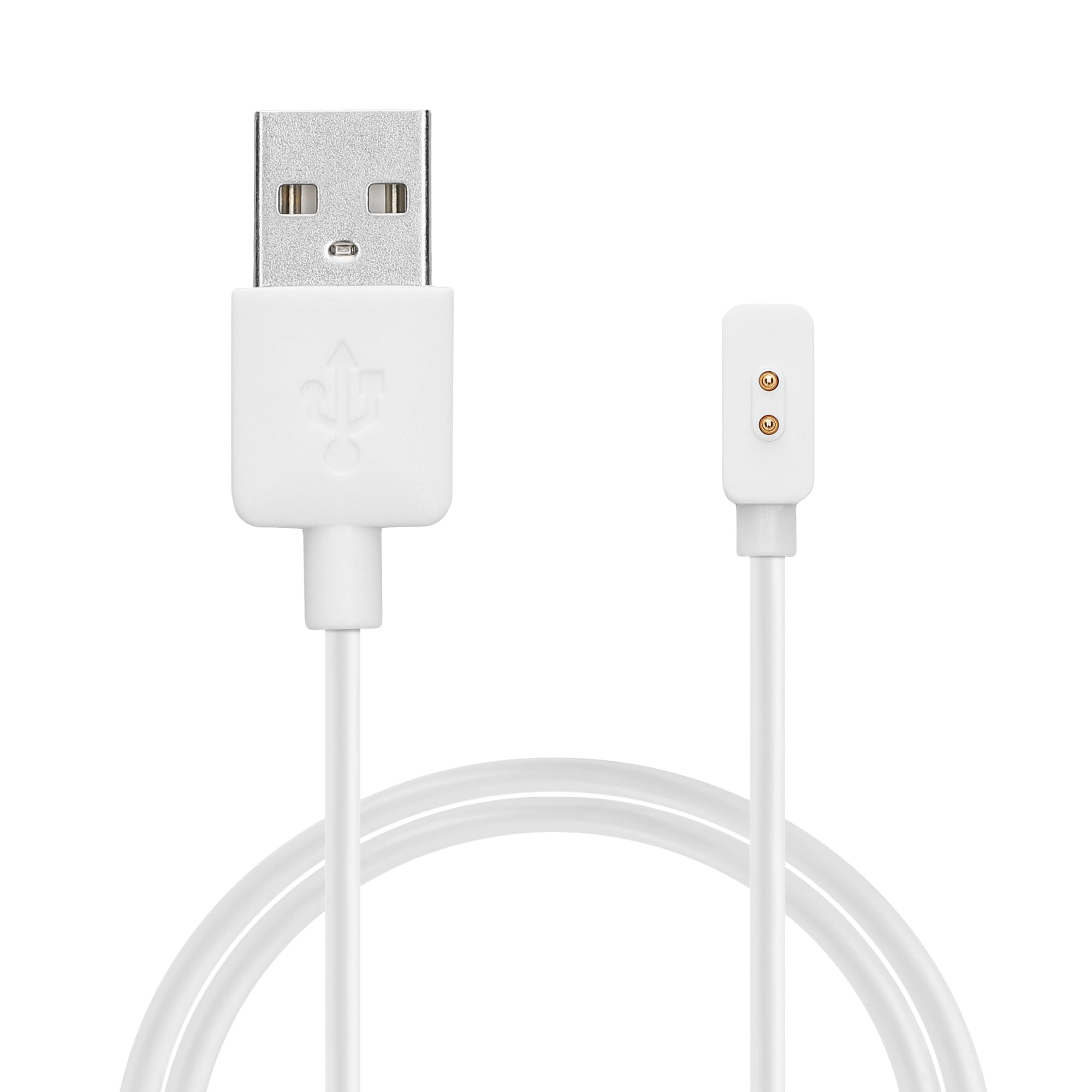 kwmobile USB Cable Charger Compatible with Xiaomi Redmi Watch 4 / Watch 3 Active/Lite/Smart Band 8/8 Pro/Band 2 Cable - Charging Cord for Smart Watch - White