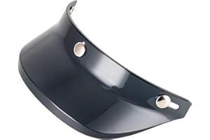 Soman Motorcycle Peak Visor, Motorcycle Helmet Visor Peak Shield Compatiable with 3/4 Open Face Helmets and Half Helmets Sun Protection (Deep Smoke)