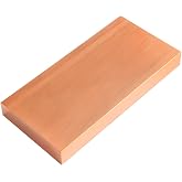 SZLIZHUO Copper Flat Bar 3/8"x 2"x 4" Length (1PCS,10 * 50 * 102mm) | 99.98% C110 Pure Copper Flat Bus Bar for Battery Connection, DIY Crafts, Repairs &amp; Electroplating