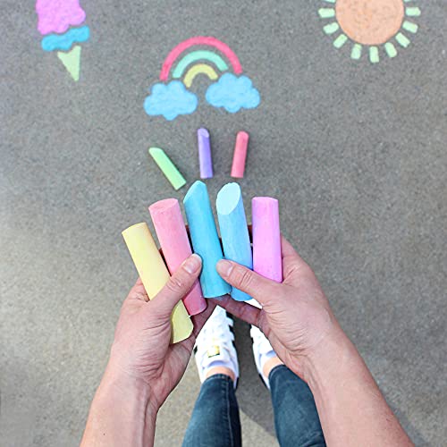 Yoobi Sidewalk Chalk Set 60 Piece Includes 20 Unique Colors Non