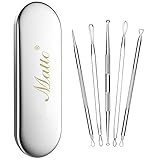 Matto Blackhead Remover Pimple Popping Kit Whitehead Acne Blemish Popper Comedone Extractor Set