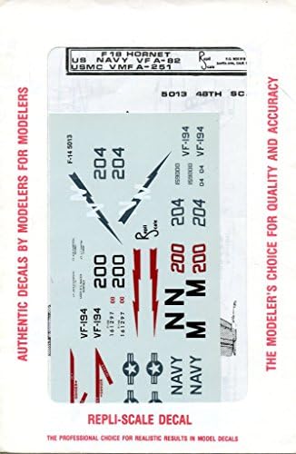 Repli Scale Decal 1:48 F-14 Tomcat VFD 194 High/Low Vis Markings #5013