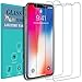 iPhone X Screen Protector, [3-PACK] TAURI [Tempered Glass] Screen Protector with Lifetime Replacement Warranty