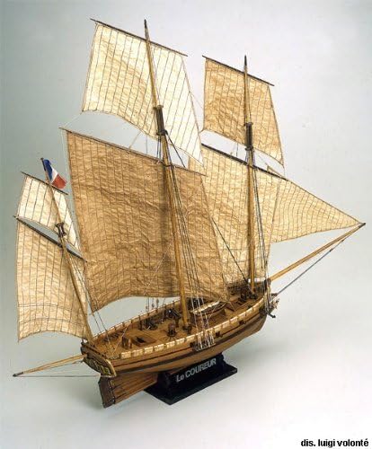 1166 import wooden sailing ship model Mamoru company MV38 Le Crew