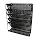 DLM Premium Wall File Holder Organizer, 5 Tier Wall Mount Metal Tray Organizer, Black