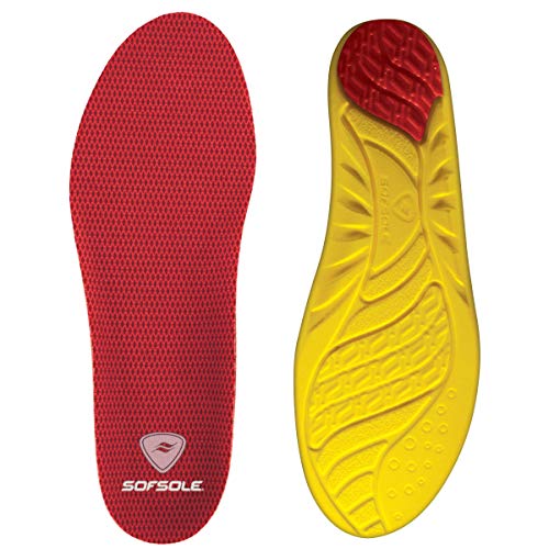 Sof Sole Men's Arch Insoles, Red, Men's 9-10.5