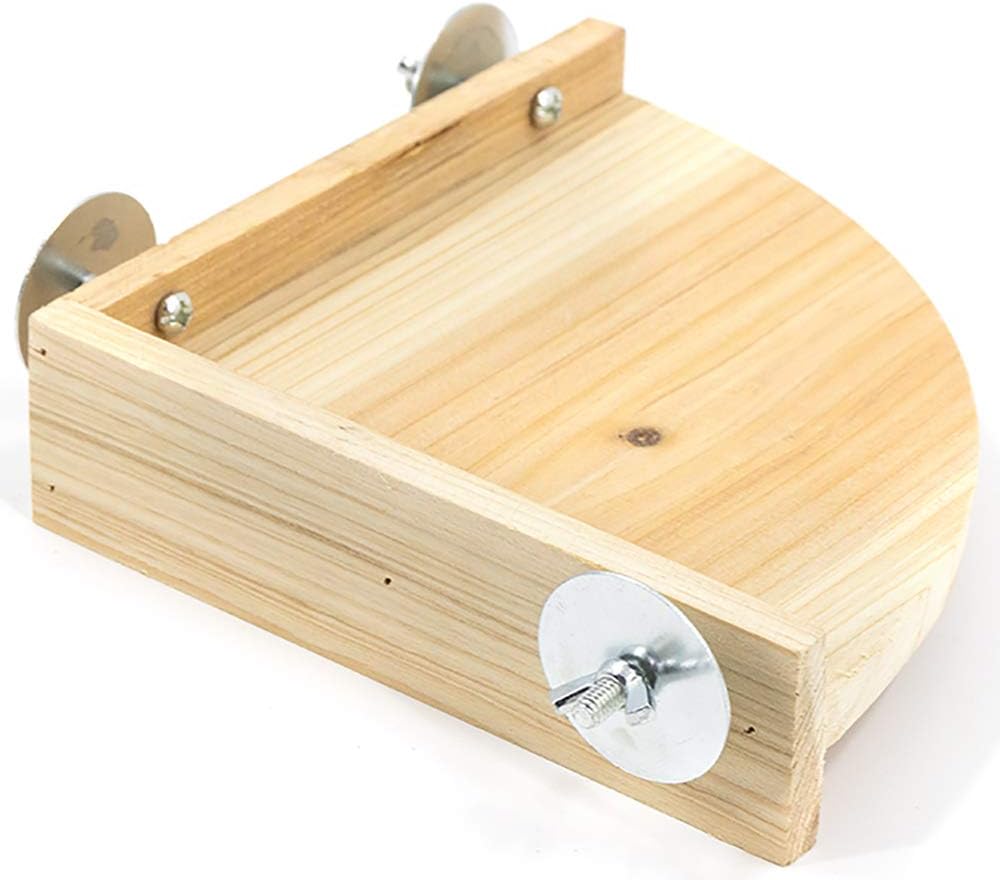Bird Perch Platform Stand Wood Pet Springboard for Small Medium Animals Parrots Parakeets Cockatiels Lovebirds Sun Conures Caique Finches Budgie Gerbil Rat Mouse Chinchilla Hamster Cage Accessories