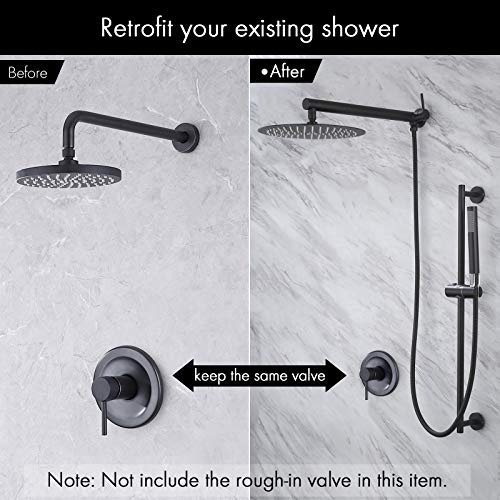 KES Retrofit Rain Shower System 12 Inches Rain Shower Head with